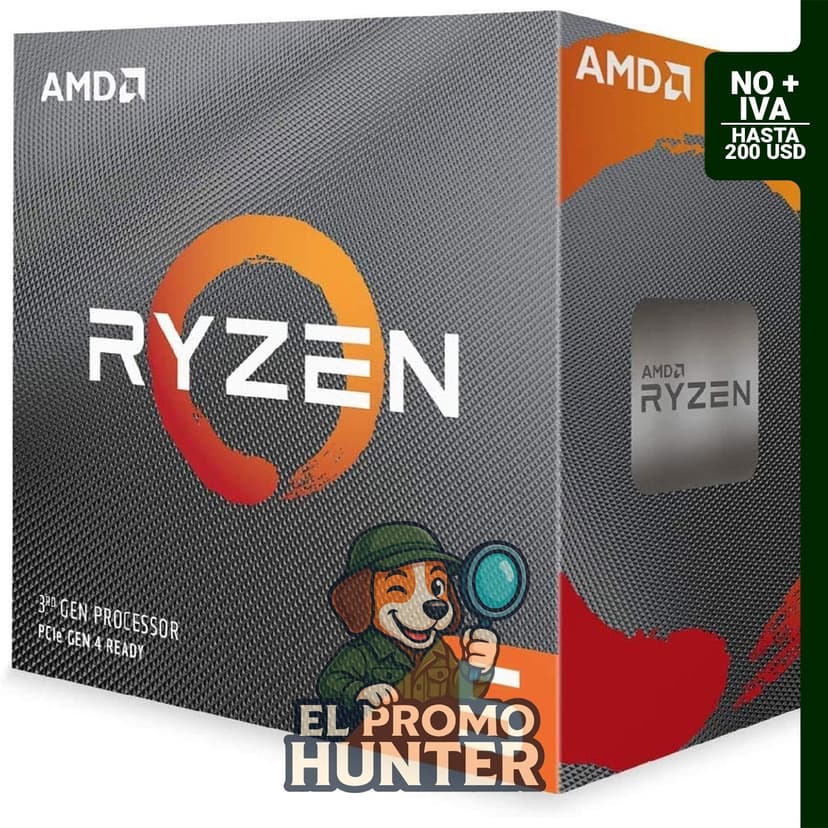 AMD Ryzen 5 3600, procesador de escritorio de 6 núcleos y 12 hilos, incluye enfriador Wraith Stealth.