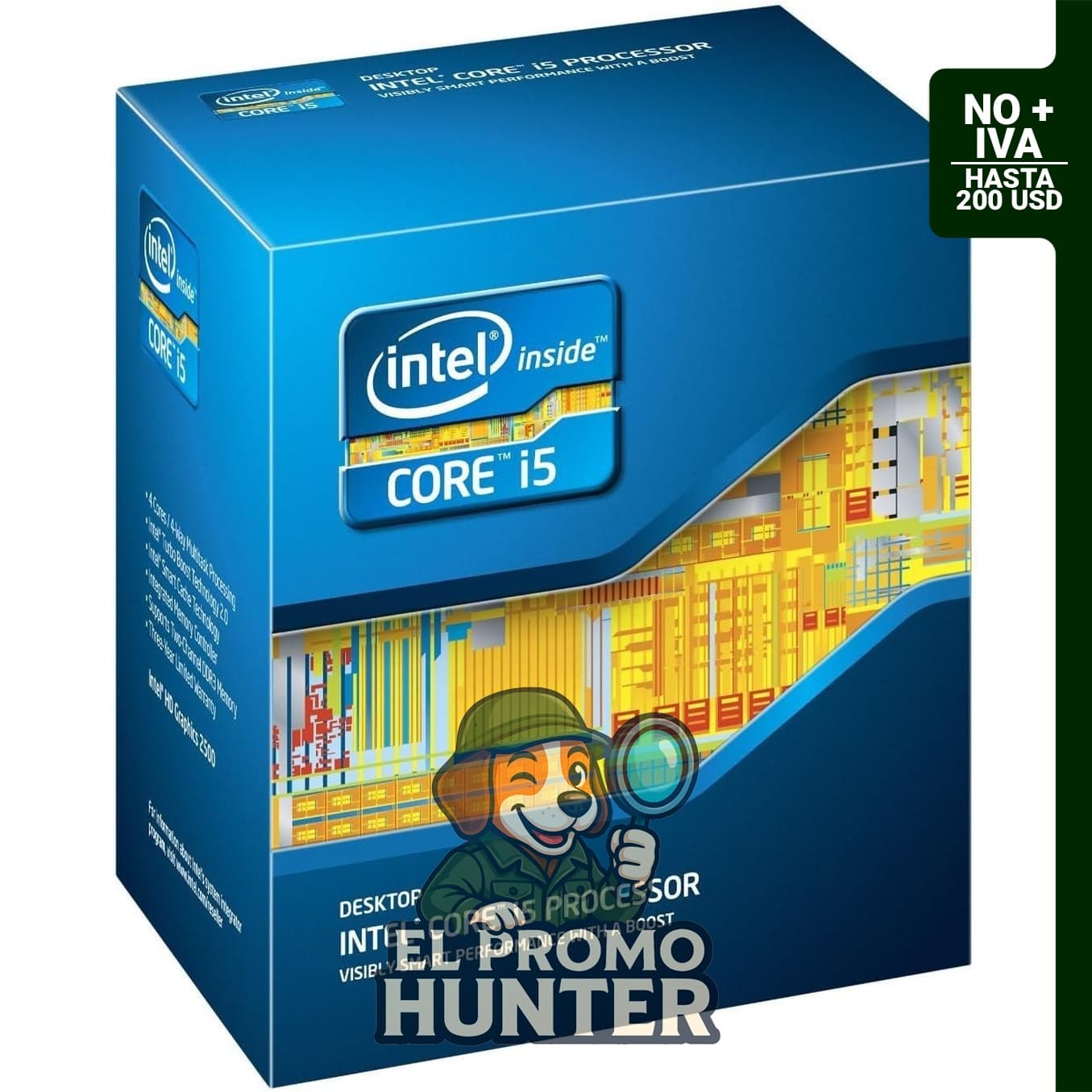 Intel Core i5-3470, procesador de cuatro núcleos a 3.2 GHz, LGA 1155.