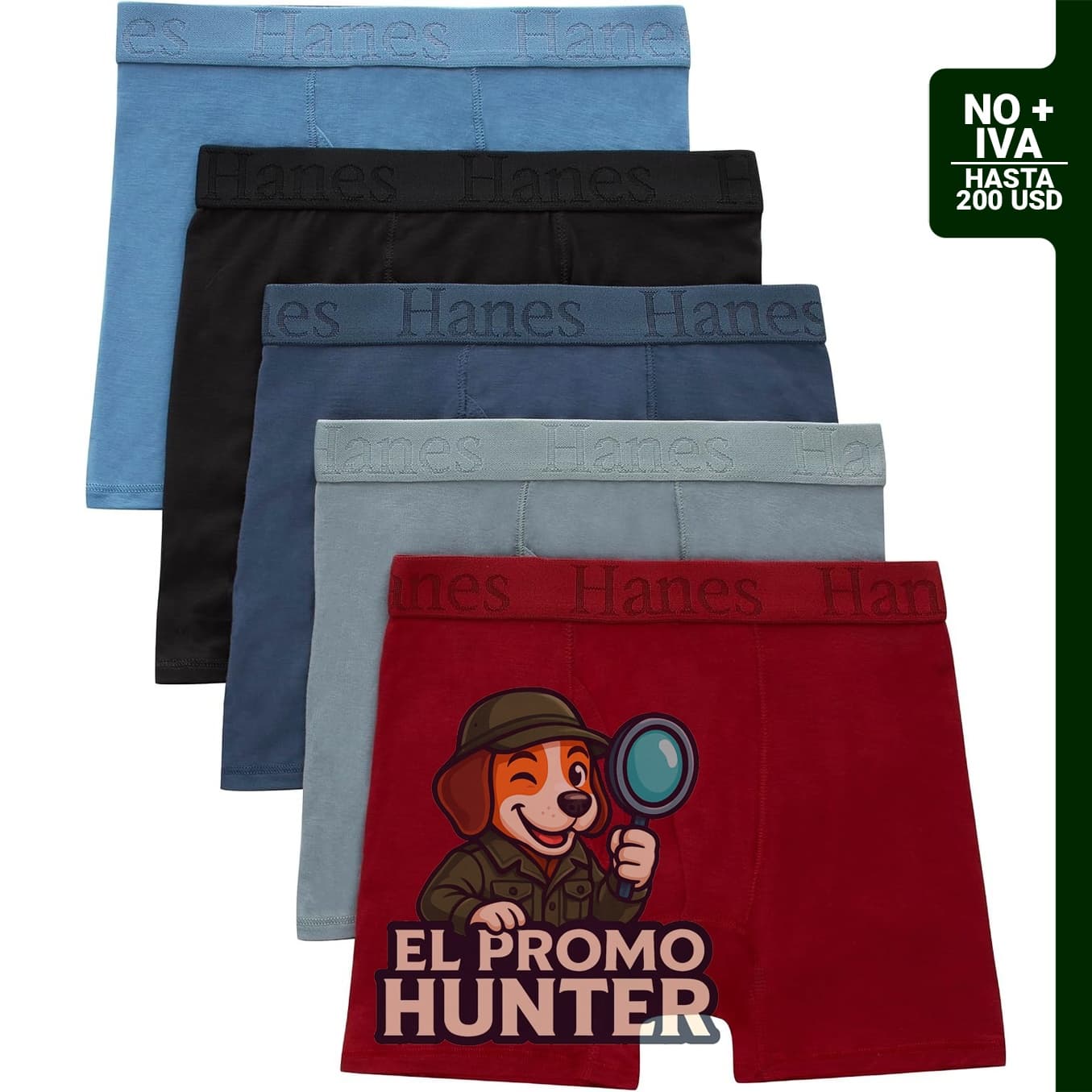 Hanes Originals Ultimate SuperSoft - Calzoncillos tipo bóxer para niños, paquete de 5