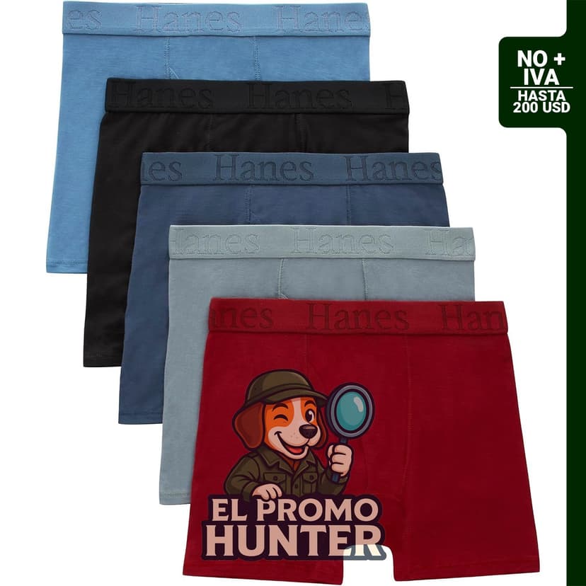 Hanes Originals Ultimate SuperSoft - Calzoncillos tipo bóxer para niños, paquete de 5