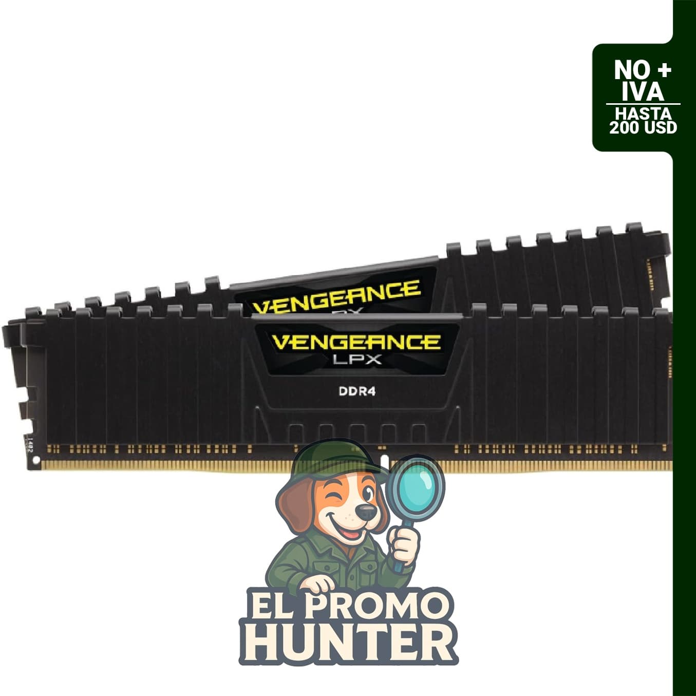 CORSAIR Vengeance LPX DDR4 RAM 32 GB (2 x 16 GB) 3200 MHz CL16-20-20-38 1.35V para computadoras de escritorio.