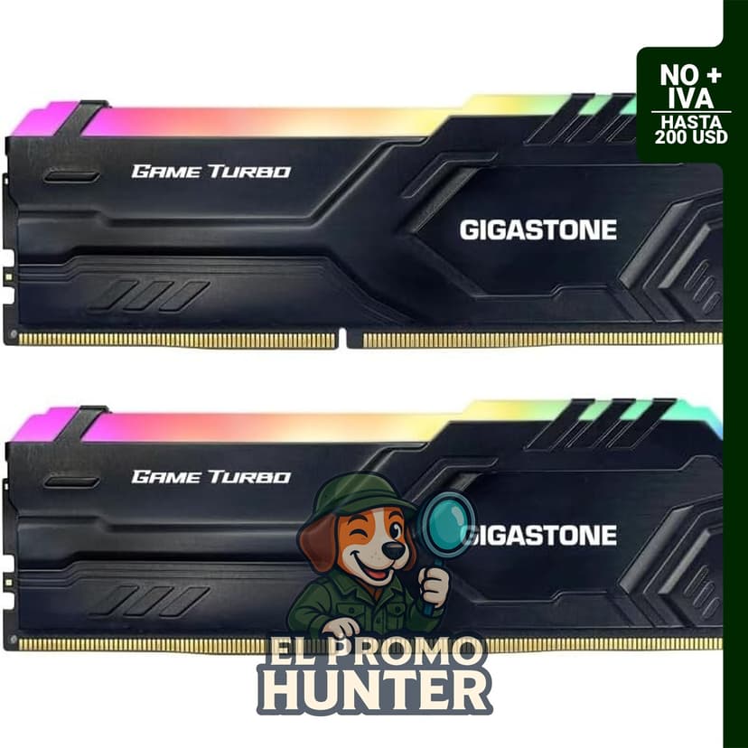 GIGASTONE Game TURBO 32GB Kit (2 x 16 GB) DDR4 3200 MHz, memoria de escritorio para juegos.