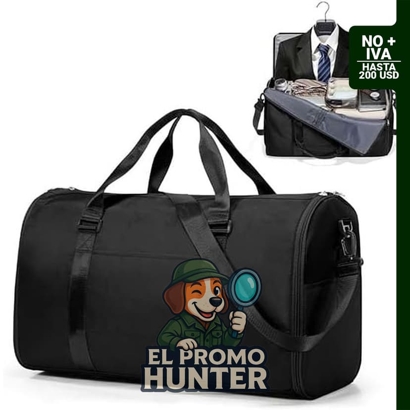 Bolsa de ropa para viaje Spirit Airlines, negra, tamaño grande.