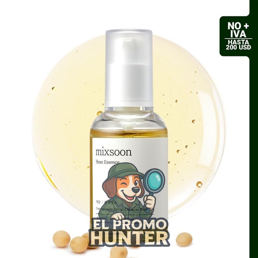 mixsoon Esencia de Frijol - Exfoliante e hidratante con extracto de frijol fermentado, 50 ml.