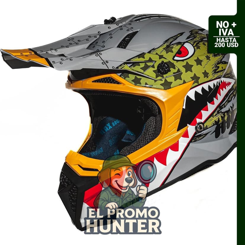HAX Havoc Fullface, casco todoterreno ligero y duradero, certificado por DOT para seguridad.