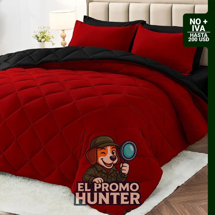 MUXHOMO Ropa de cama reversible de 5 piezas, incluye edredón, sábana encimera, sábana bajera y fundas de almohada y cojín, tamaño individual (173 x 224 cm).