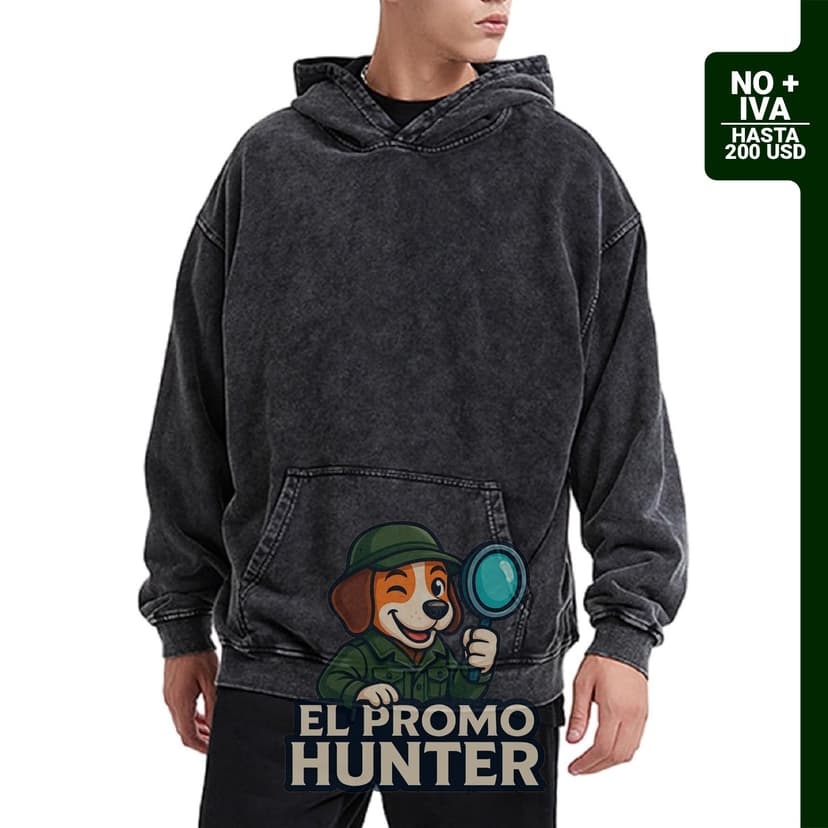 Sudadera con capucha oversized para hombre de algodón vintage, estilo retro y holgado.