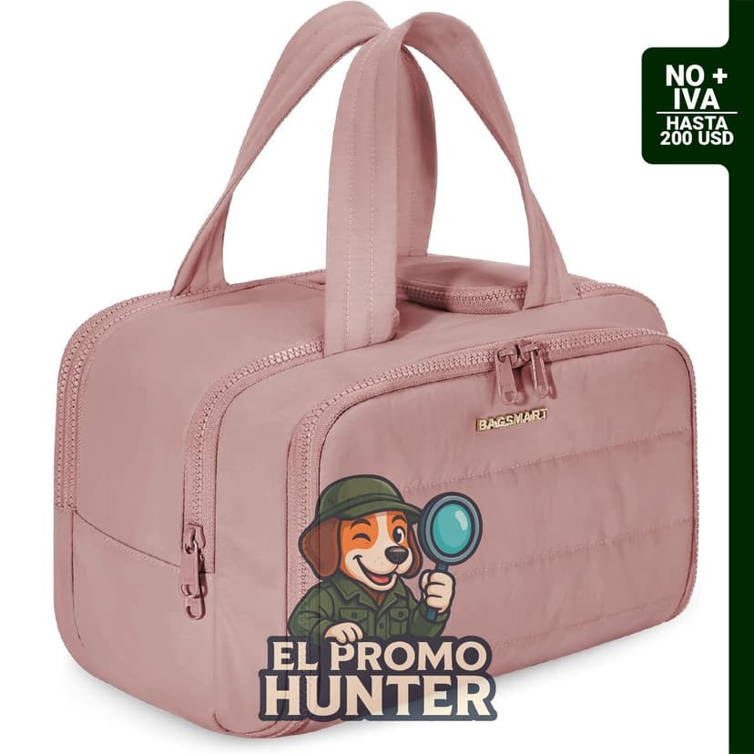 BAGSMART Bolsa de Aseo de Viaje, organizador grande para cosméticos y accesorios.