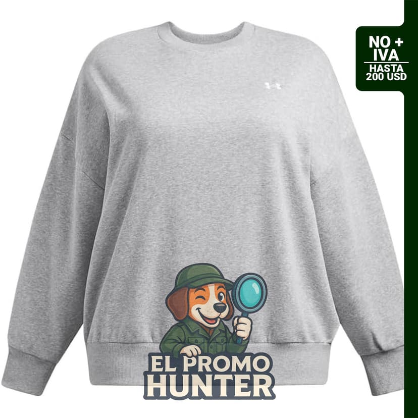 Sudadera con cuello redondo holgada de forro polar Rival para mujer de Under Armour