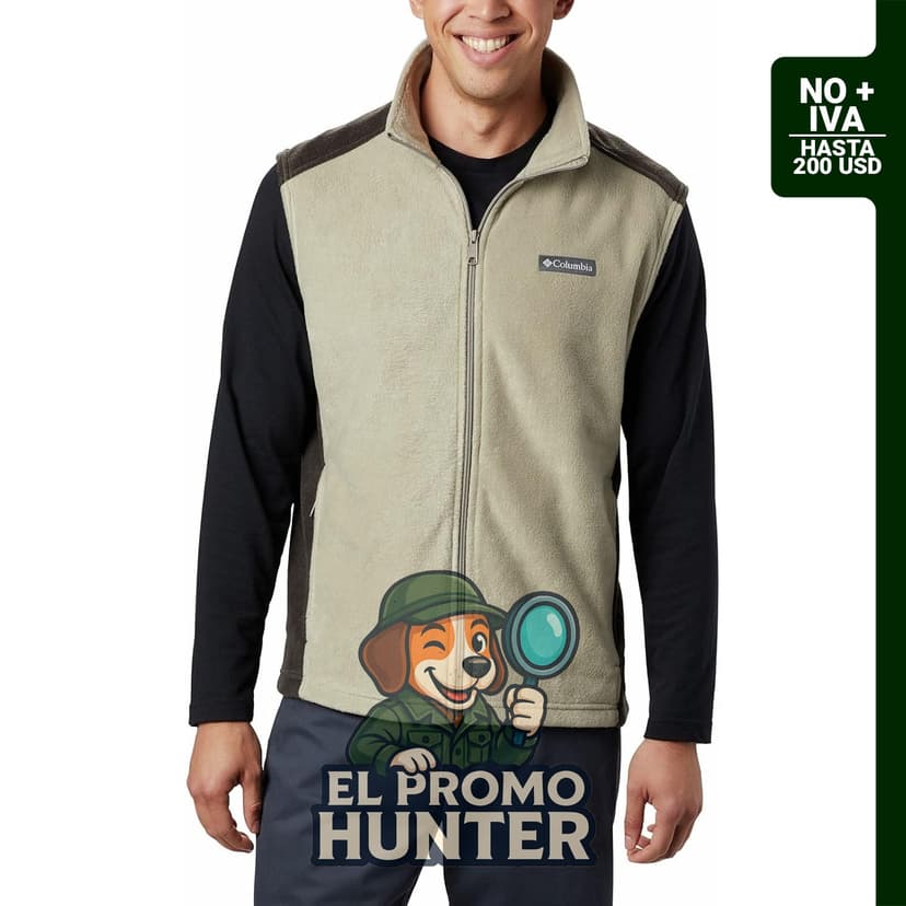 Chaleco Columbia Steens Mountain para hombre, ideal para actividades al aire libre.