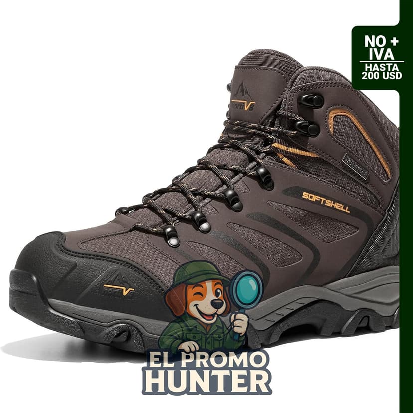 NORTIV 8 Botas de senderismo impermeables hasta el tobillo para hombre