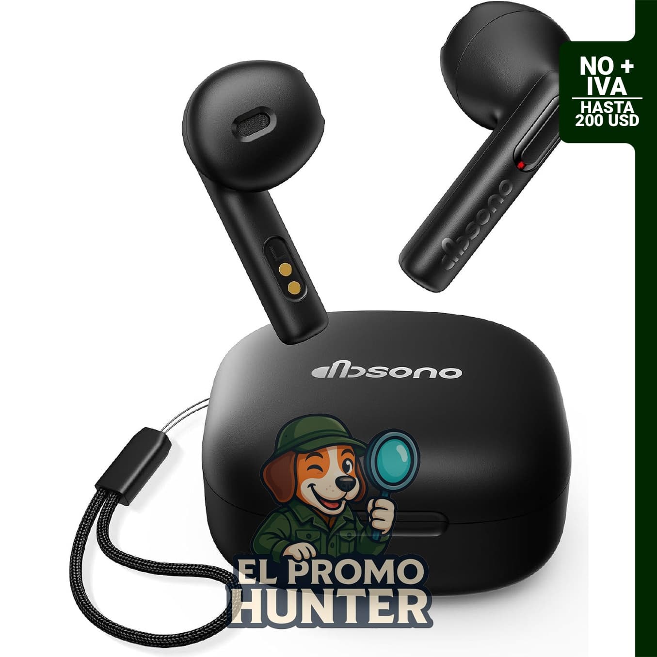 Auriculares Bluetooth TWS ultraligeros, impermeables, con micrófono y tiempo de reproducción de 25 horas.