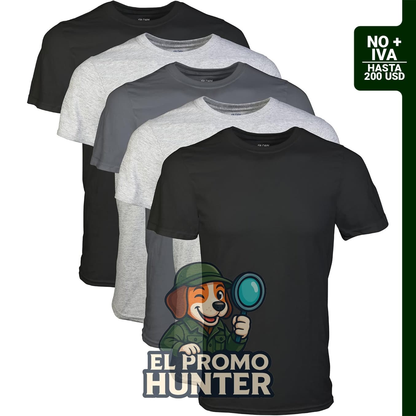 Gildan Camisetas de Cuello Redondo para Hombre, Paquete Múltiple, Estilo G1100