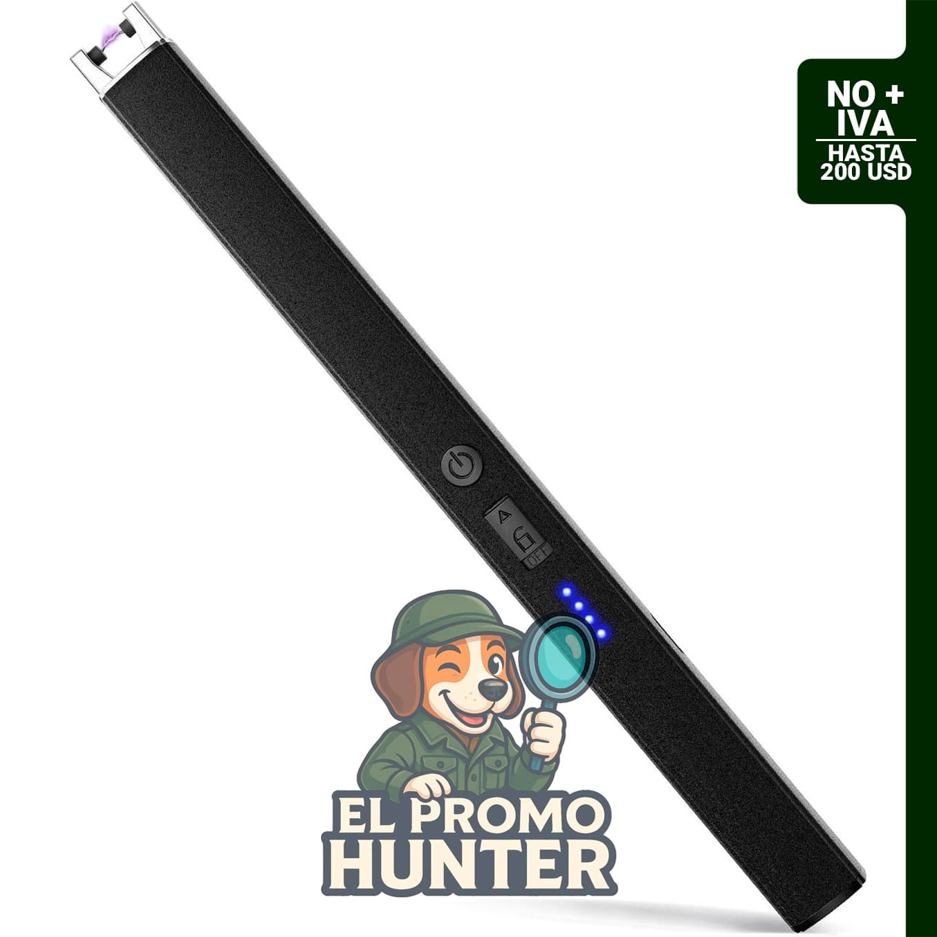 VEHHE Encendedor de Velas Eléctrico de Pulso, resistente al viento, con bloqueo anti-falso-toque y pantalla LED.