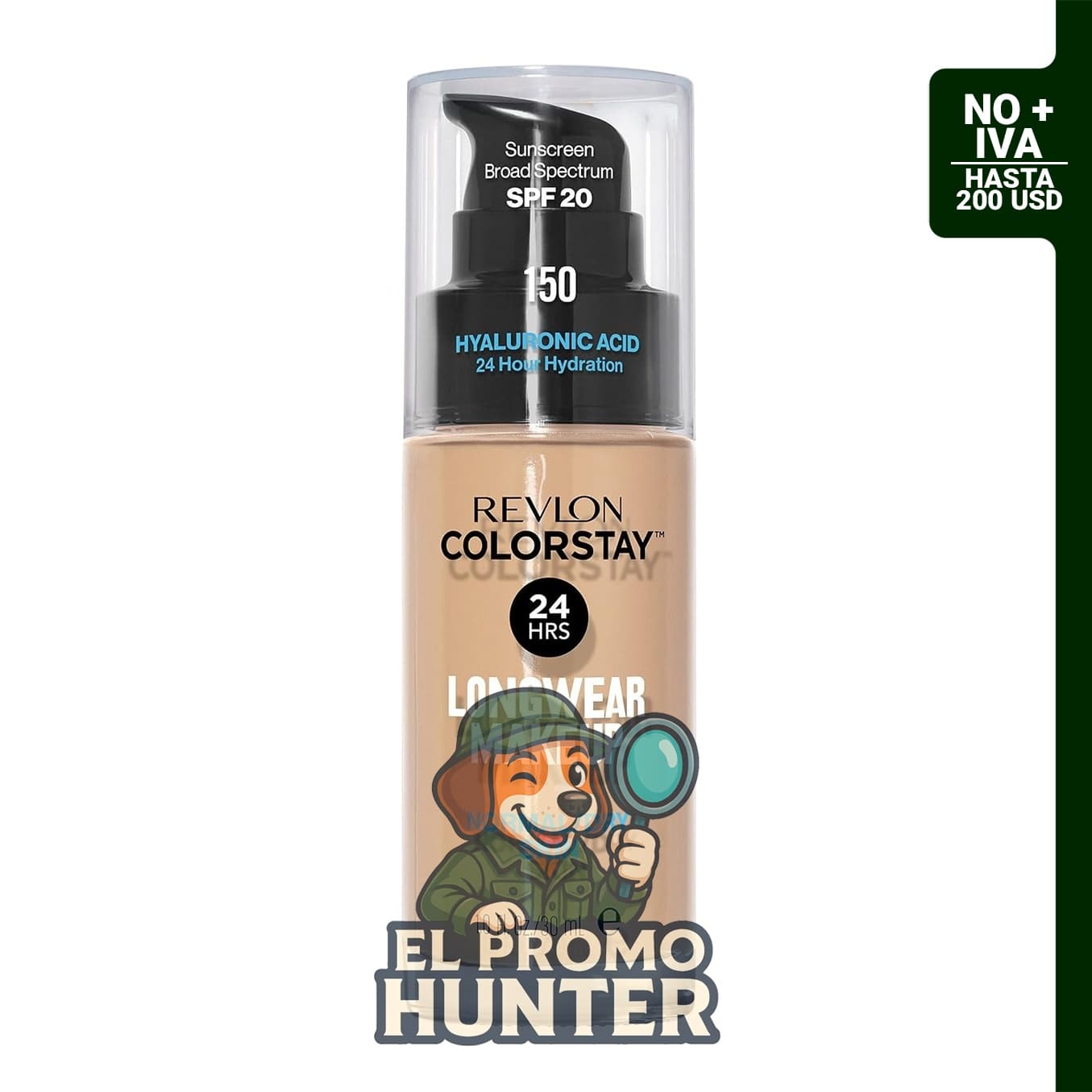 Base líquida Revlon ColorStay para piel normal y seca, SPF 20, 30 ml.