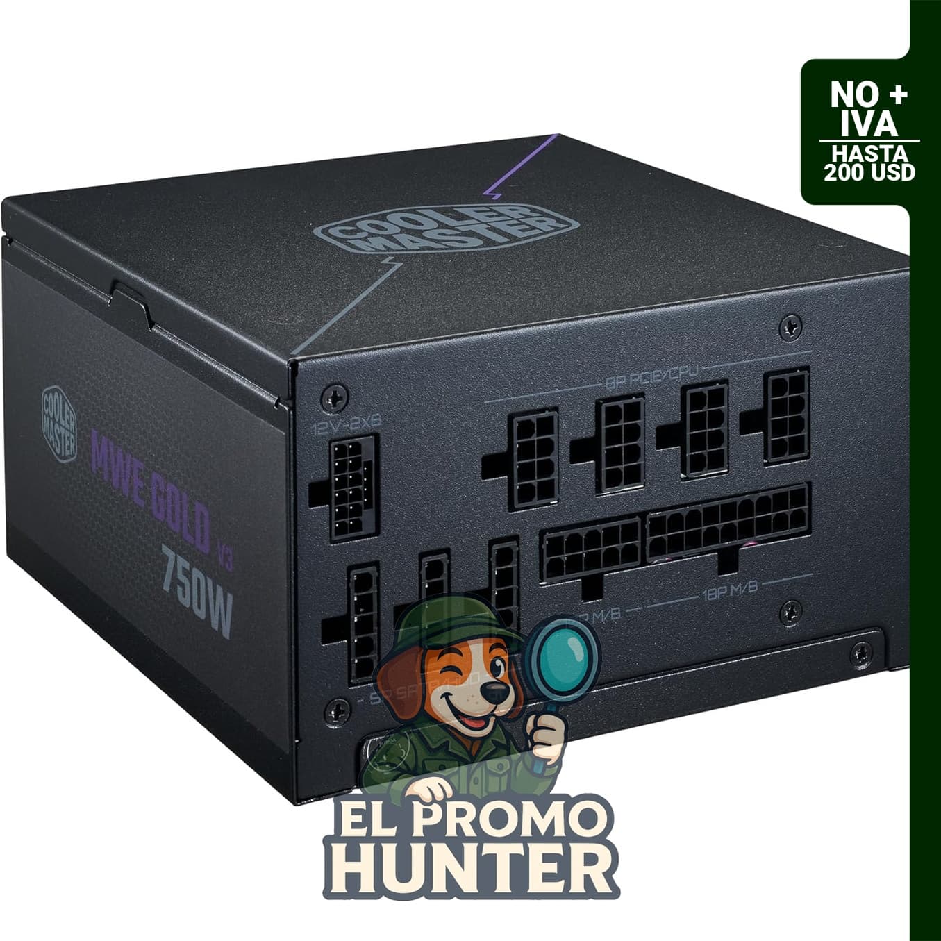 Cooler Master MWE Gold 750 V3, fuente de alimentación modular de 750W, 80+ Gold, ATX 3.1, PCIe 5.1.