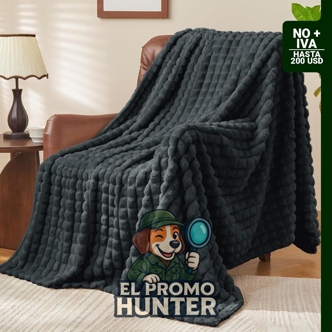 Manta de forro polar Bedelite, 50 x 60 pulgadas (127 x 152 cm), ligera y suave.