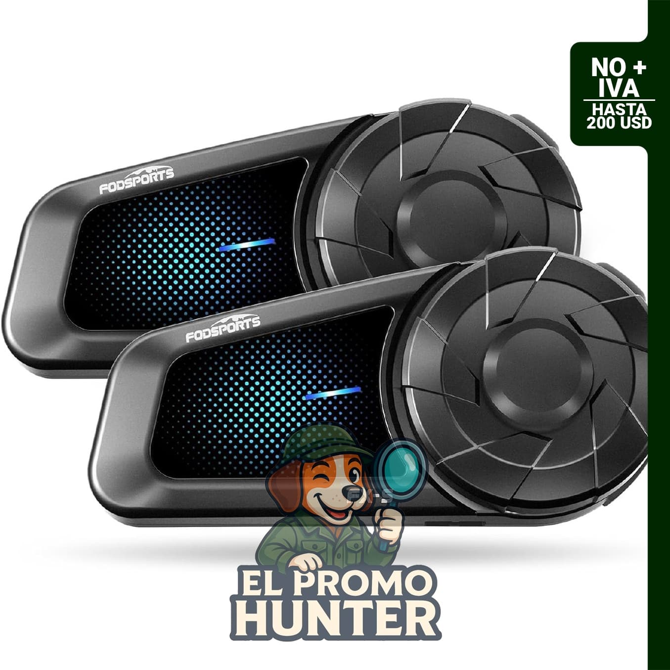 Fodsports FX-S - Auriculares Bluetooth V5.4 para comunicación en motocicleta, con intercomunicador de 2 vías y resistencia IP67.