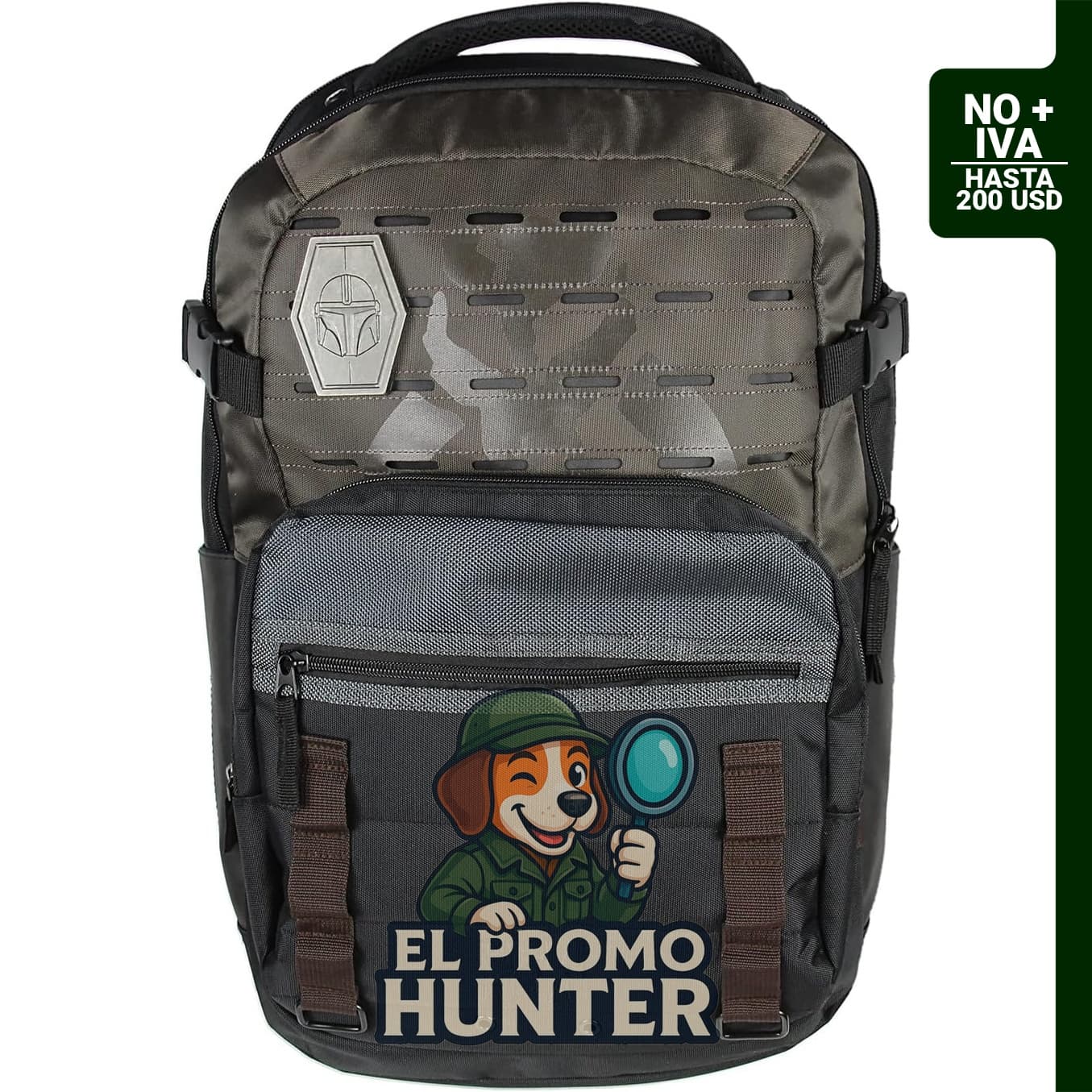 Bioworld Star Wars The Mandalorian Bounty Hunter mochila acolchada para laptop de 19 pulgadas
