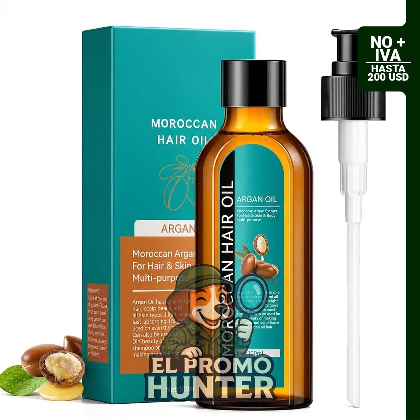 Aceite de argán TRIMYFITER para el cuidado del cabello encrespado, fortalece el cabello seco y dañado.