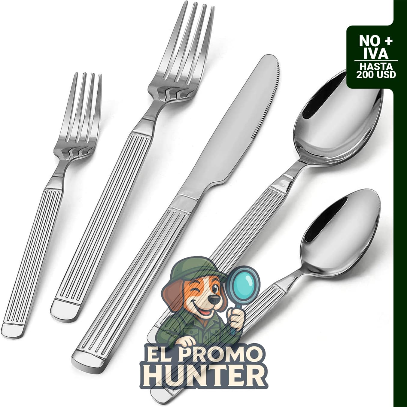 Set de cubiertos Aufranc de 40 piezas, acero inoxidable para 8 personas.