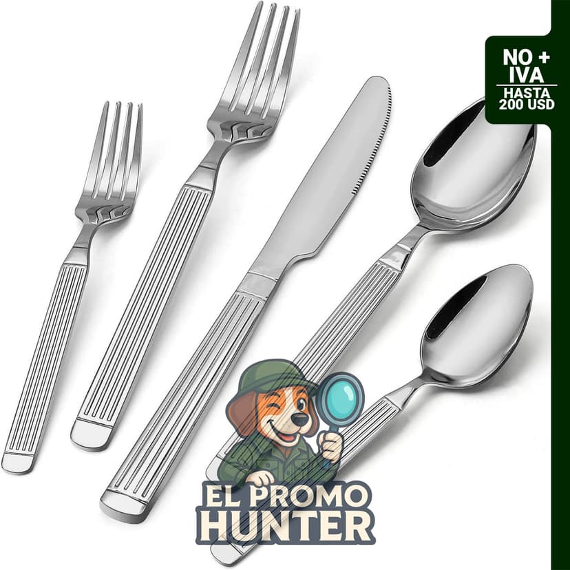 Set de cubiertos Aufranc de 40 piezas, acero inoxidable para 8 personas.