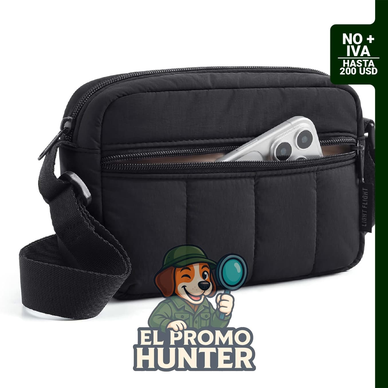 Mini bolso cruzado para mujer, bolso de viaje con múltiples bolsillos.