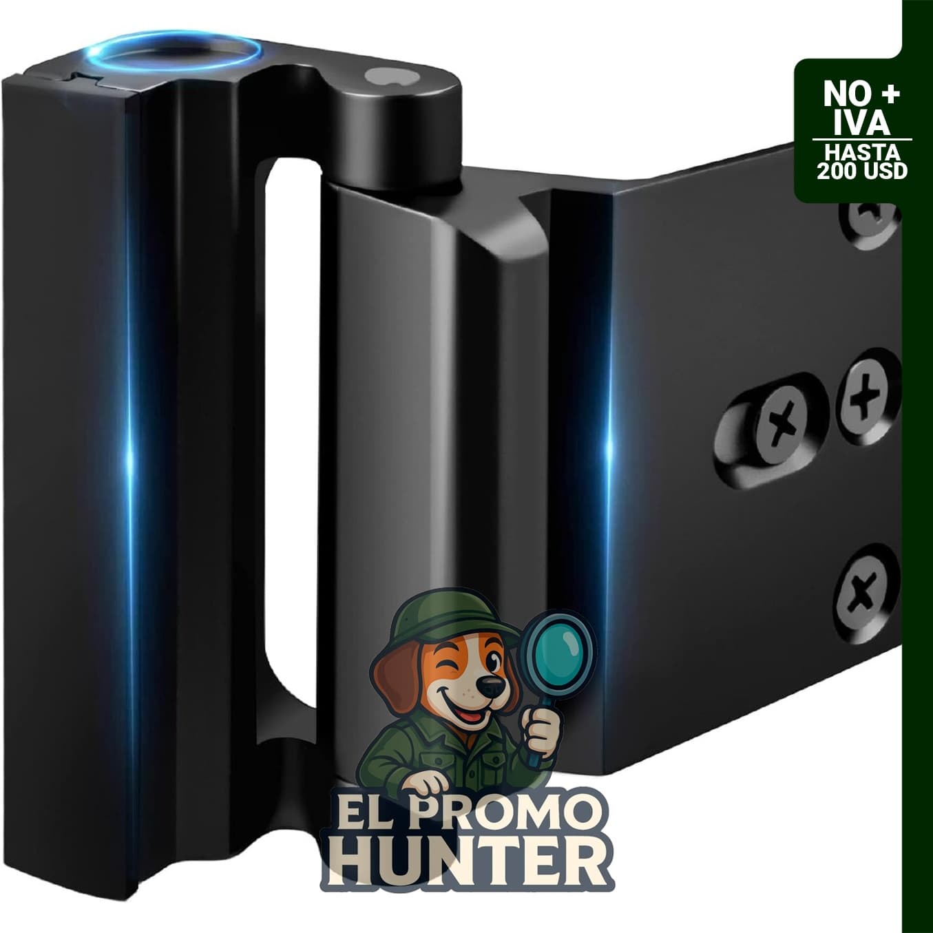 Cerrojo de puerta de seguridad para el hogar, soporta 800 lb, incluye tope de 3 pulgadas.