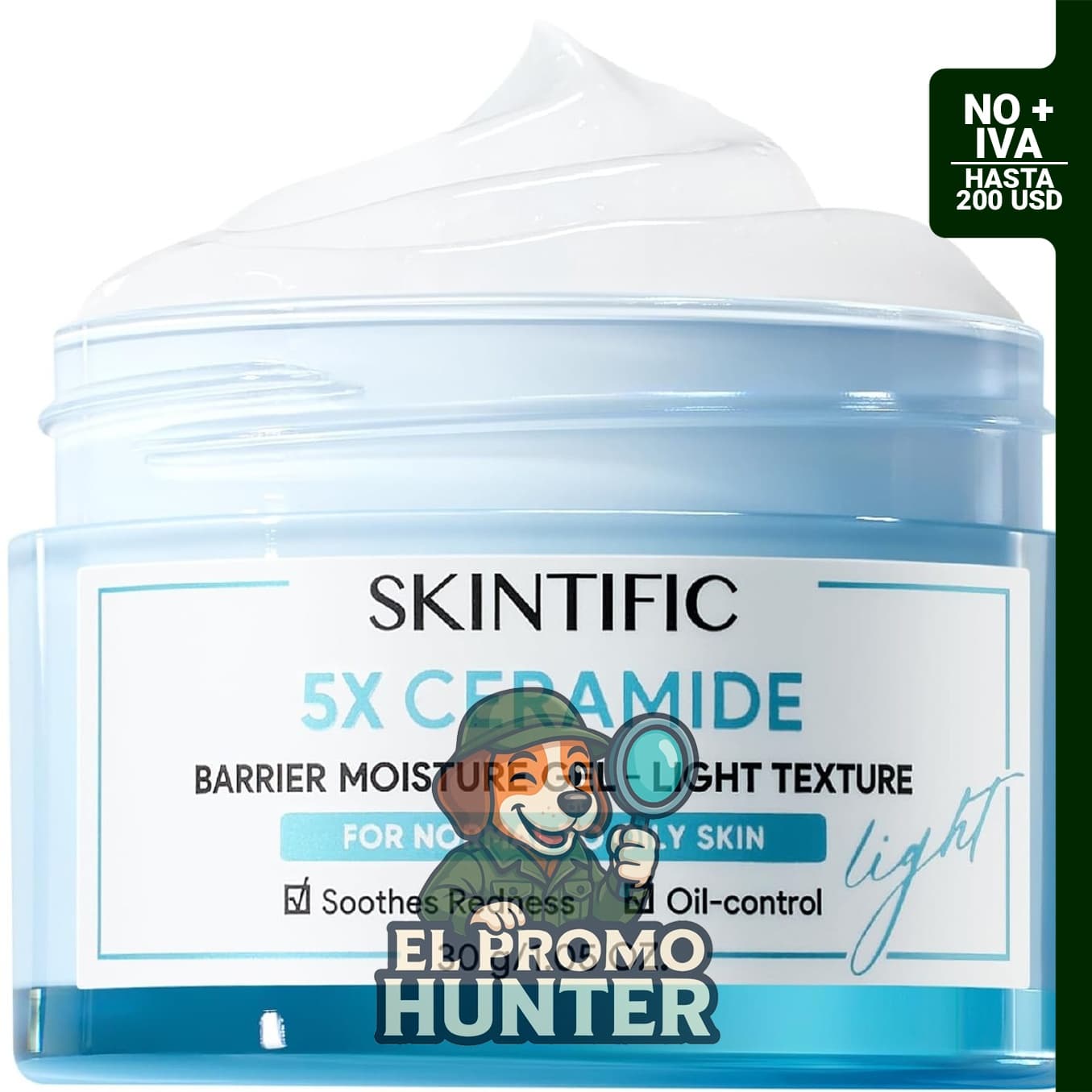 SKINTIFIC Gel reparador de ceramida 5X, 30 g para piel sensible y grasa.