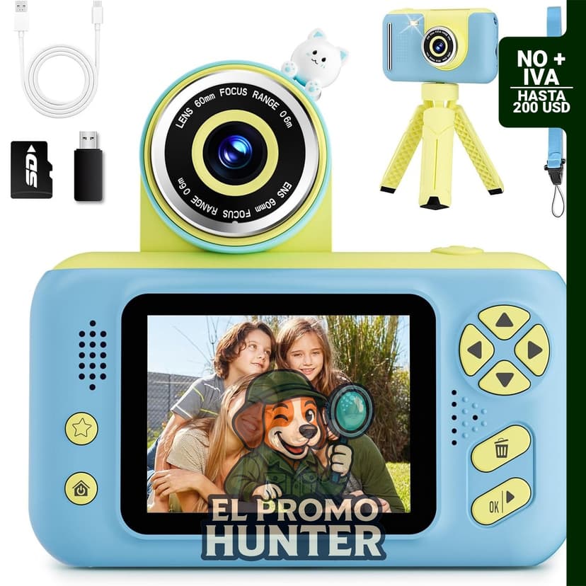 Makolle Cámara digital portátil para niños de 3 a 8 años, ideal para seguimiento y grabación.
