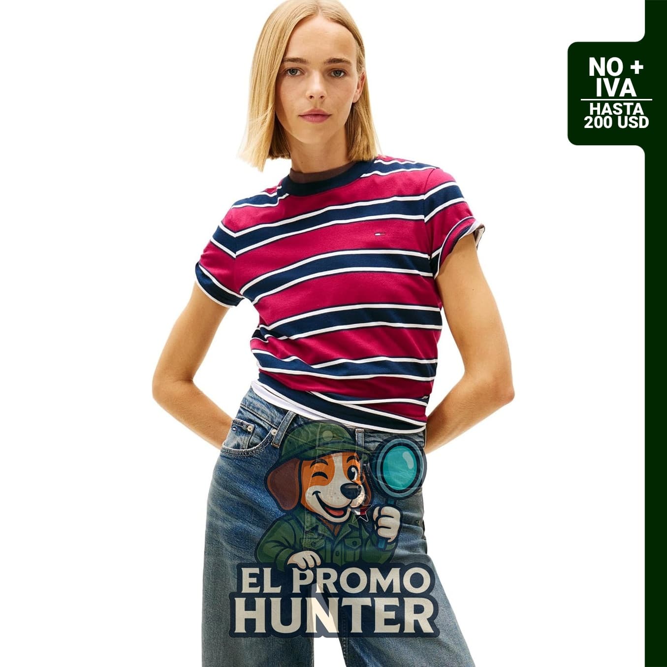 Camiseta de manga corta Tommy Jeans para mujer.