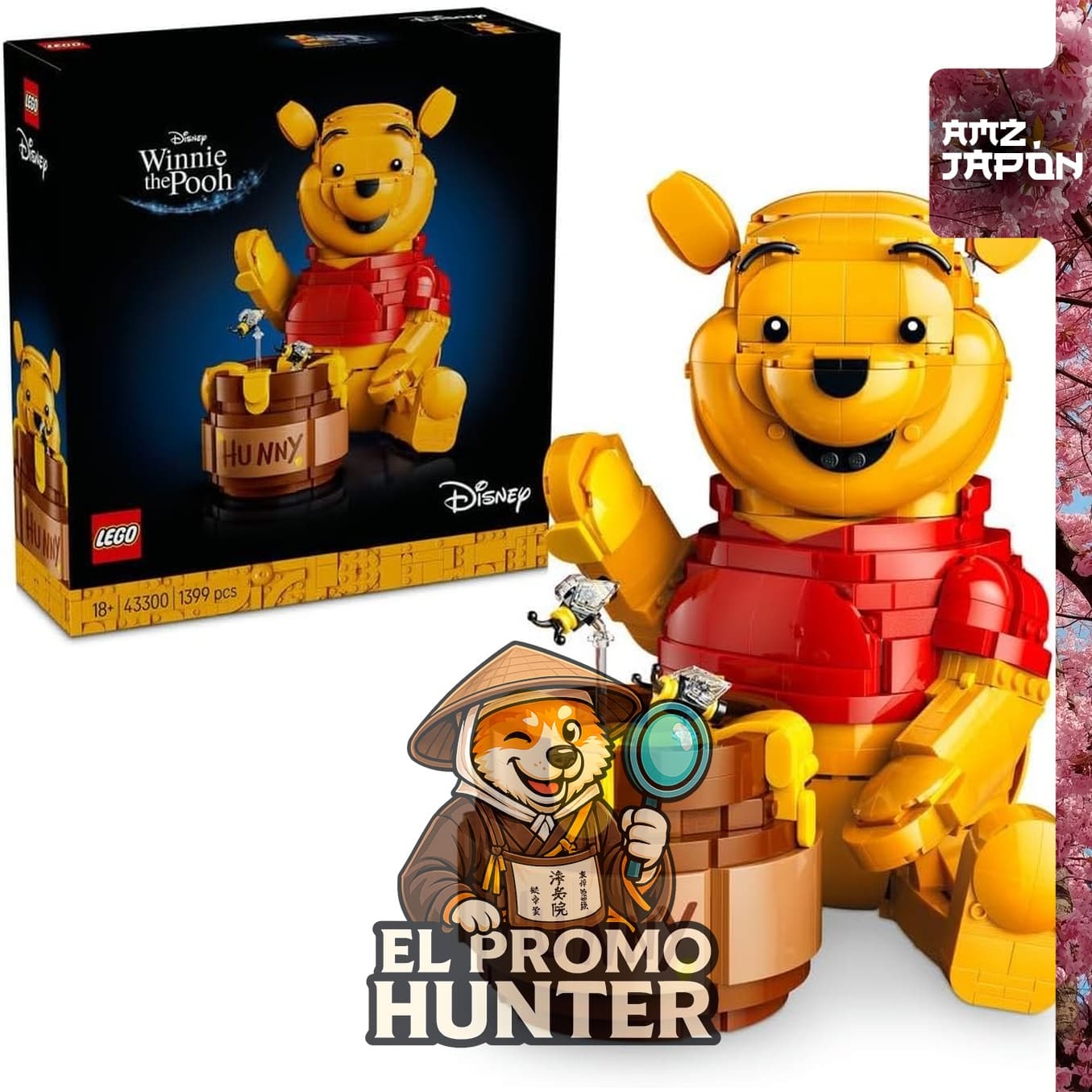 Set de construcción Lego Disney Winnie the Pooh 43300, incluye figuras de Pooh y amigos.