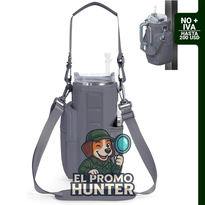 sportsnew Bolsa portadora de botella de agua con bolsillo para teléfono, compatible con vasos de 30 oz (0.88 L) y 40 oz (1.18 L).