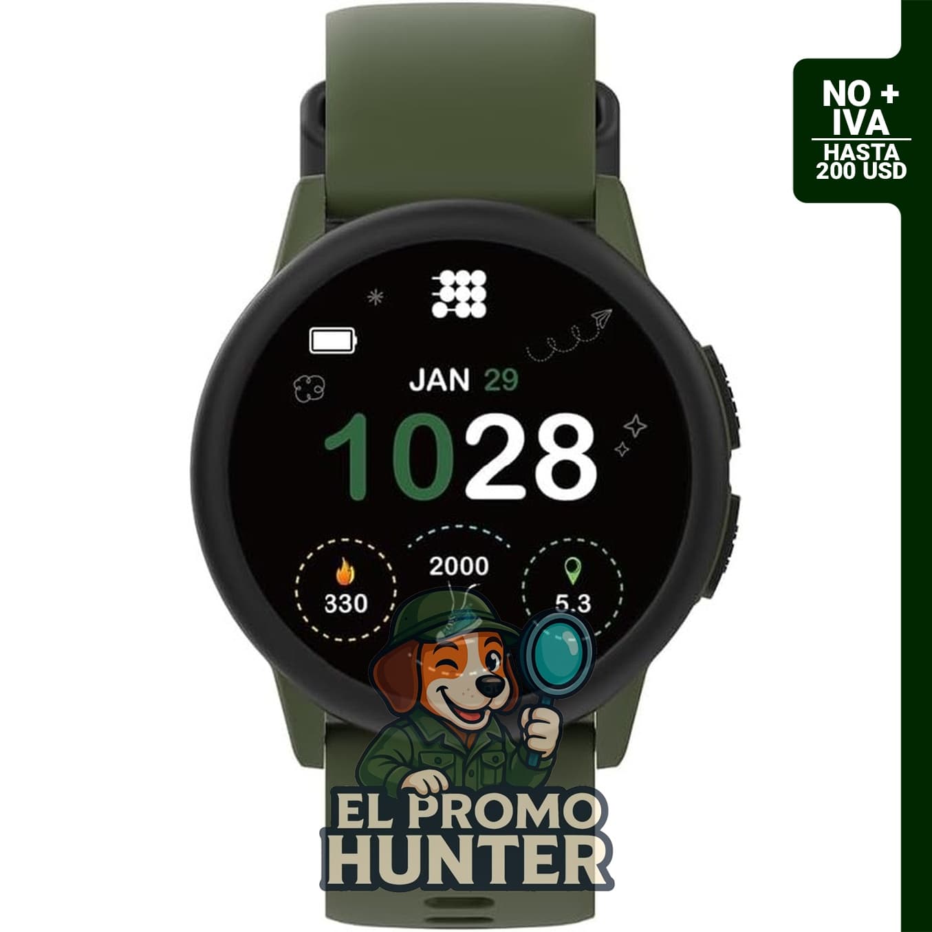 Reloj inteligente Cubitt Hero Gen 4 con pantalla IPS de 1.27" y certificación IP68.