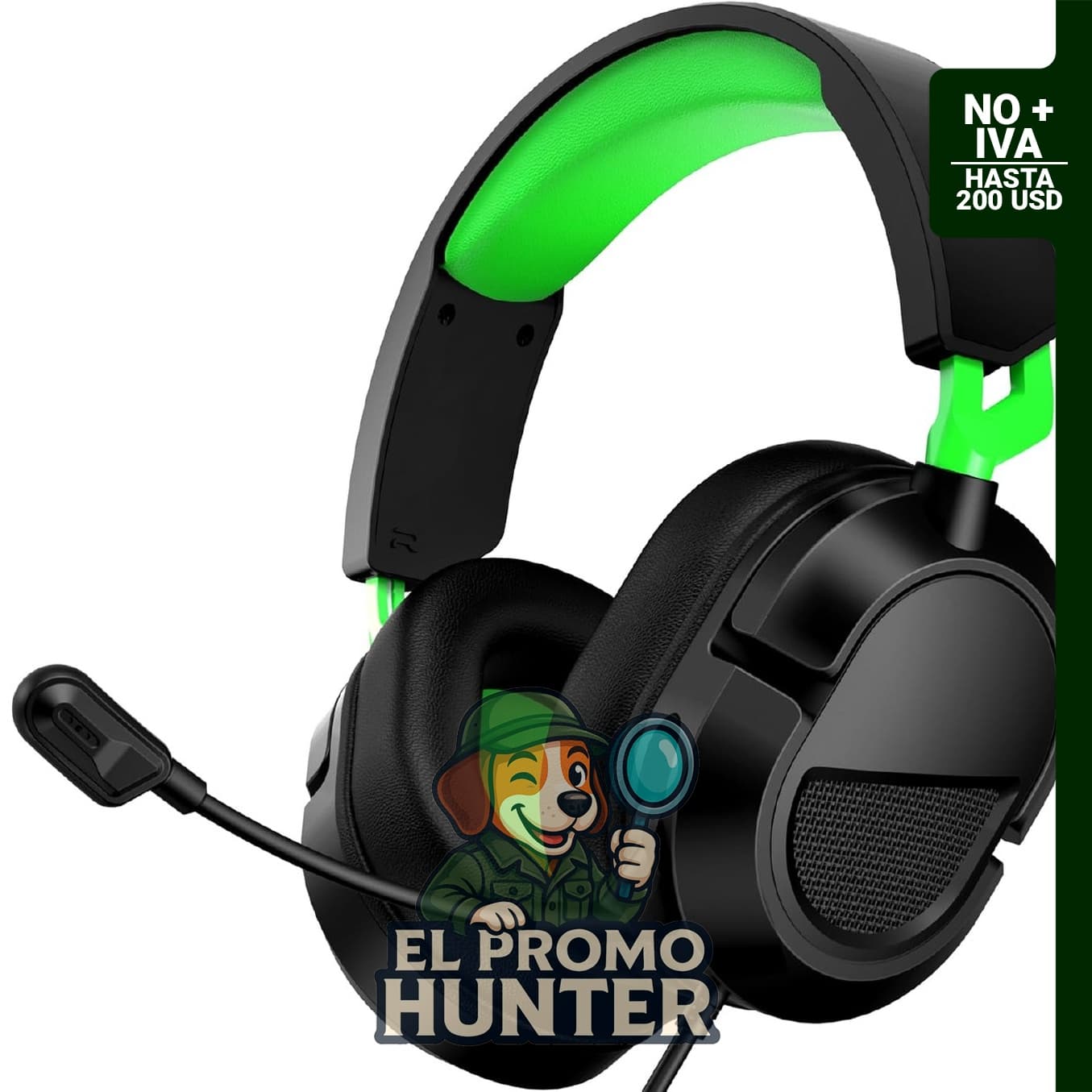 AOC Wired Gaming Headset para Xbox Series X|S, Xbox One, PS5 y PC, con micrófono claro