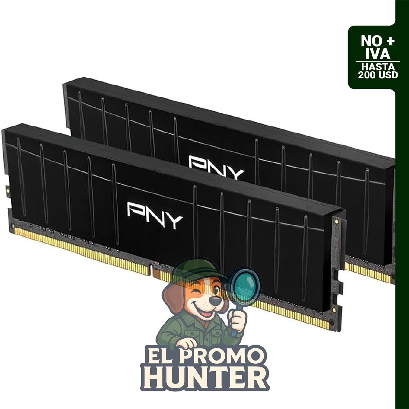 PNY XLR8 Gaming 16GB (2x8GB) DDR4 DRAM 3600MHz (PC4-28800) CL18, kit de memoria de escritorio DIMM de perfil bajo.