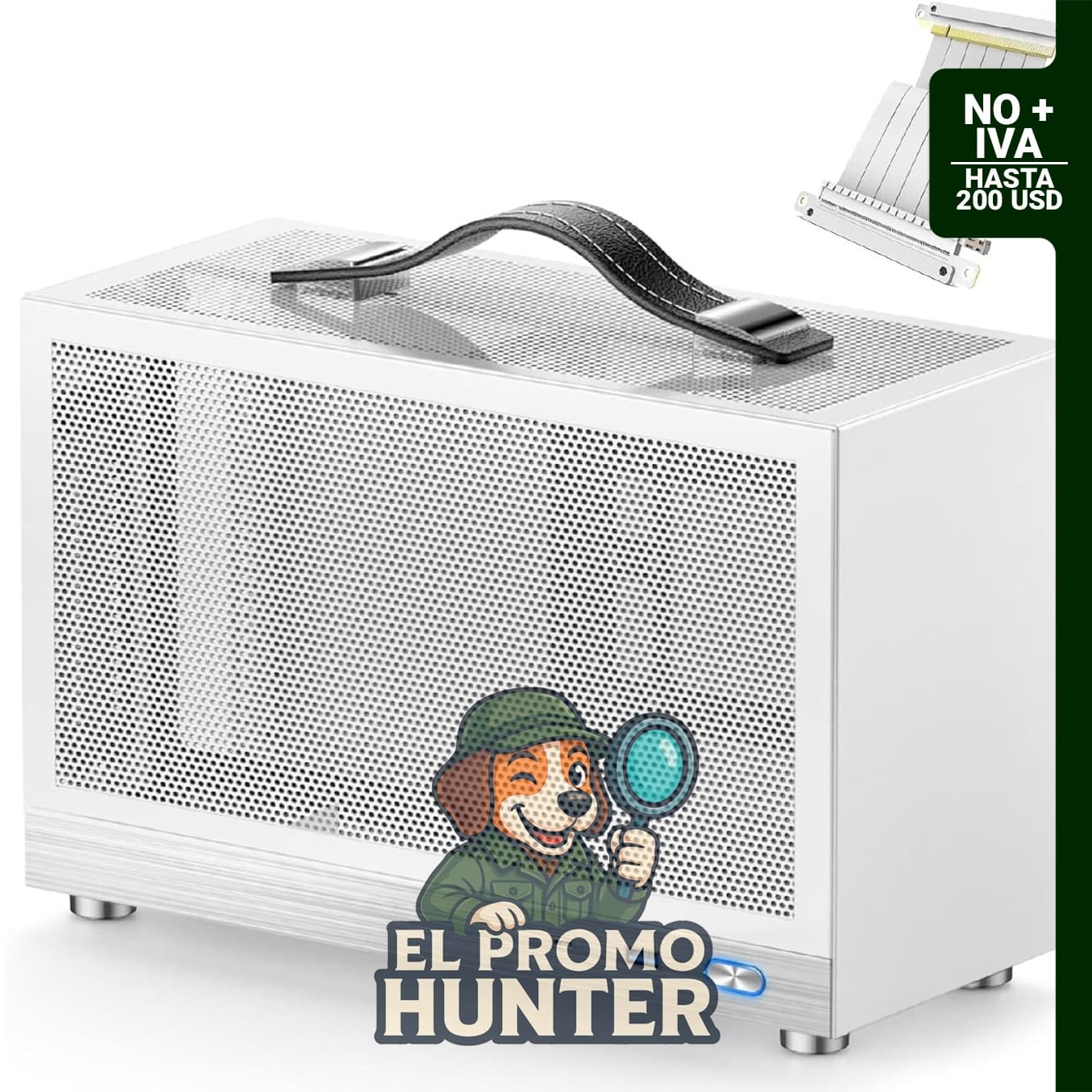 S300 Carcasa para juegos con puerto USB 3.0 tipo C, fuente de alimentación SFX de 100-130mm y gestión de cables.