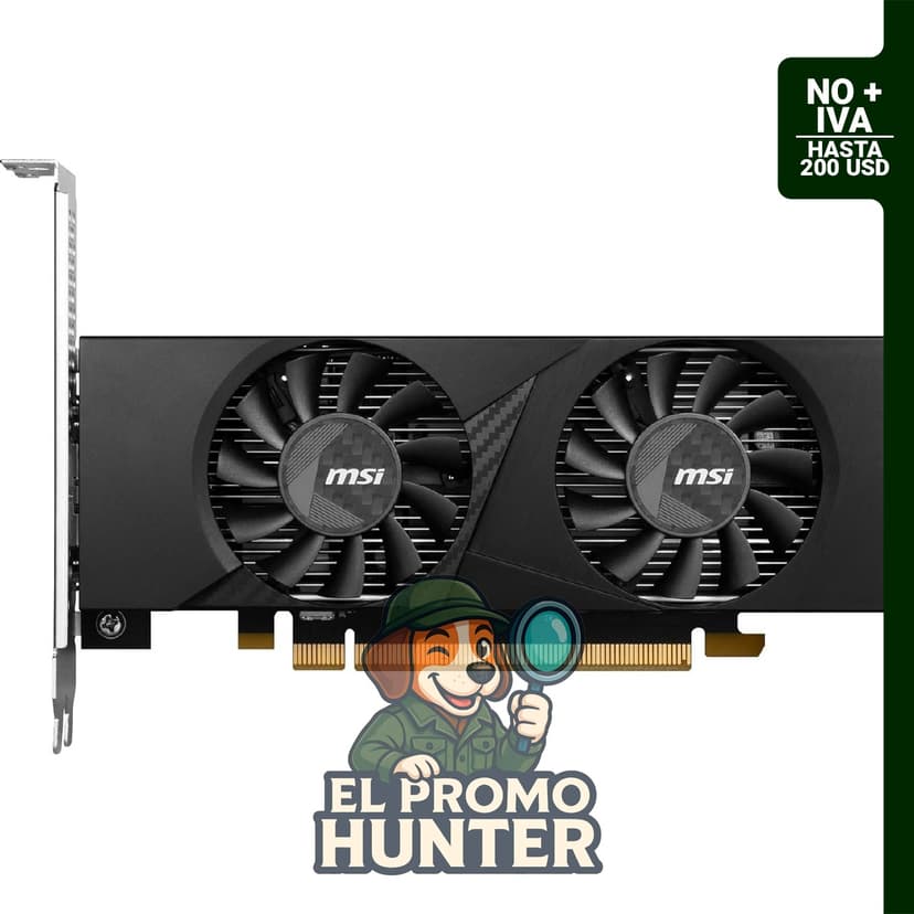 MSI Gaming RTX 3050 LP 6G OC, tarjeta gráfica con NVIDIA RTX 3050, 6GB GDDR6 y arquitectura Ampere.