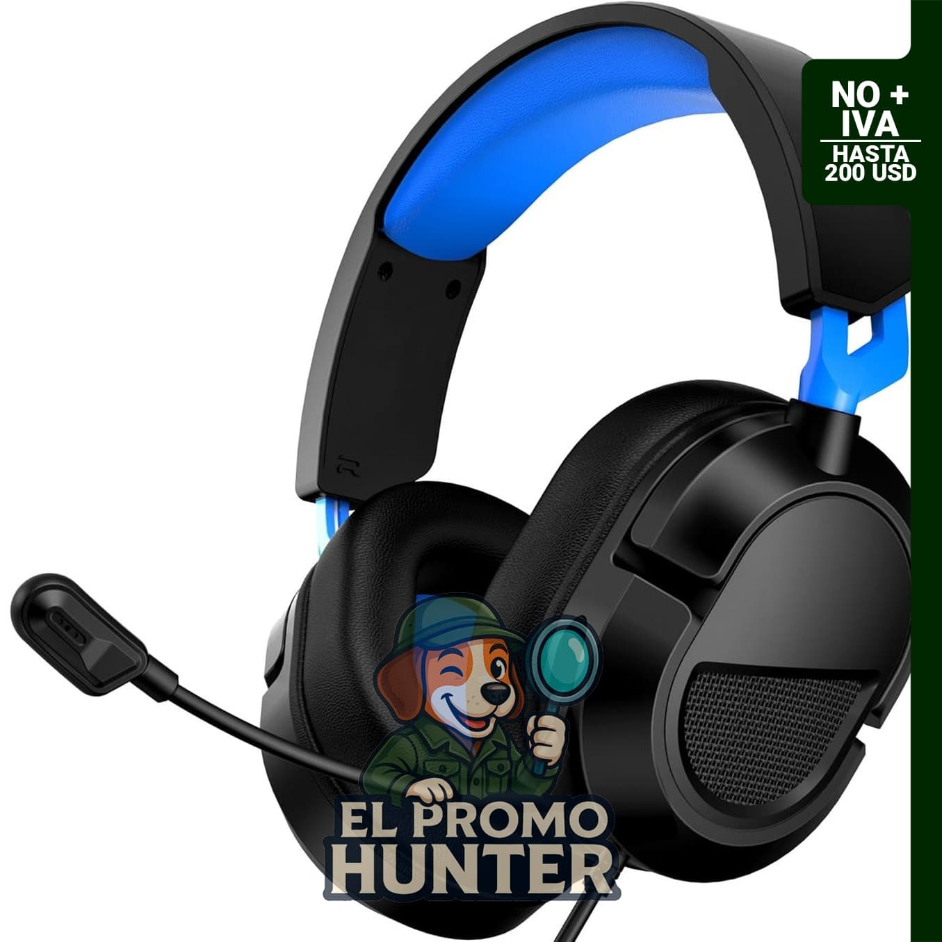 Auriculares AOC con cable para PS5, Xbox Series X|S, Xbox One, PC y Switch, 207 g, estéreo, micrófono claro