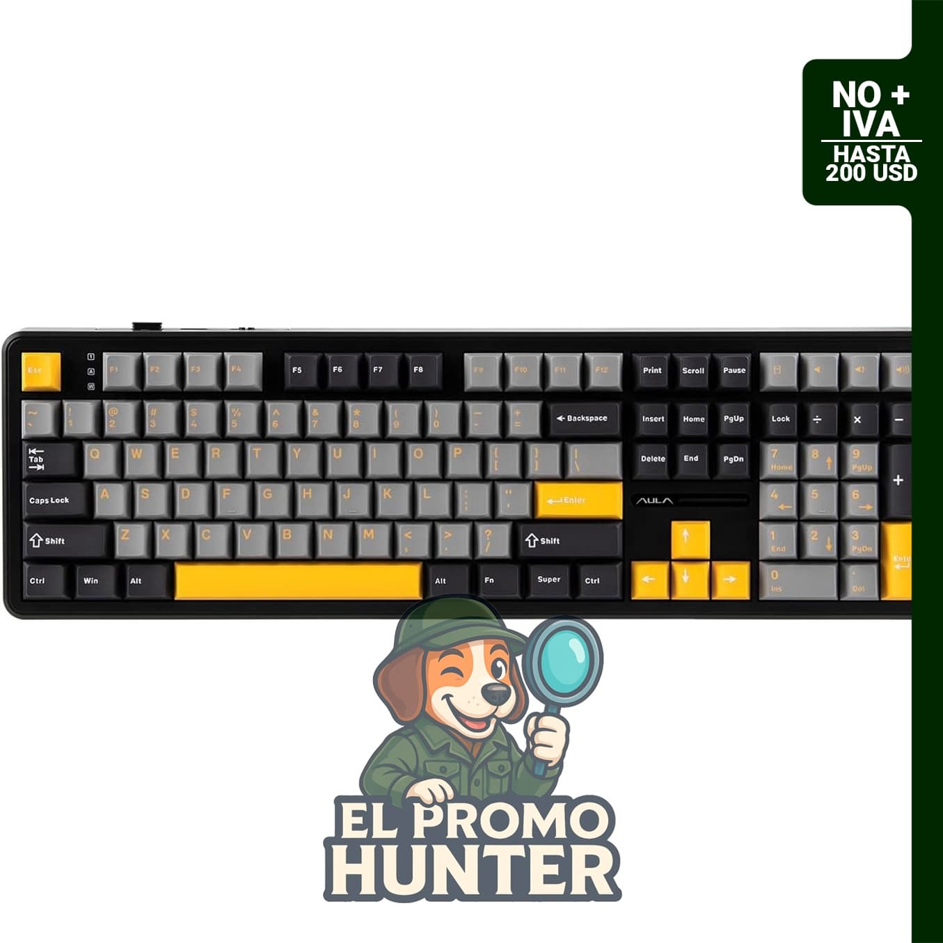 EPOMAKER Aula F108 - Teclado mecánico inalámbrico de tamaño completo con retroiluminación RGB y batería de 4000 mAh.