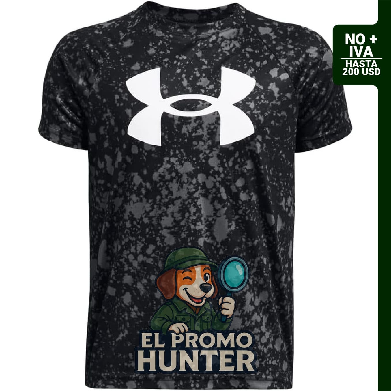 Under Armour Camiseta de manga corta Tech para niños con logotipo grande.