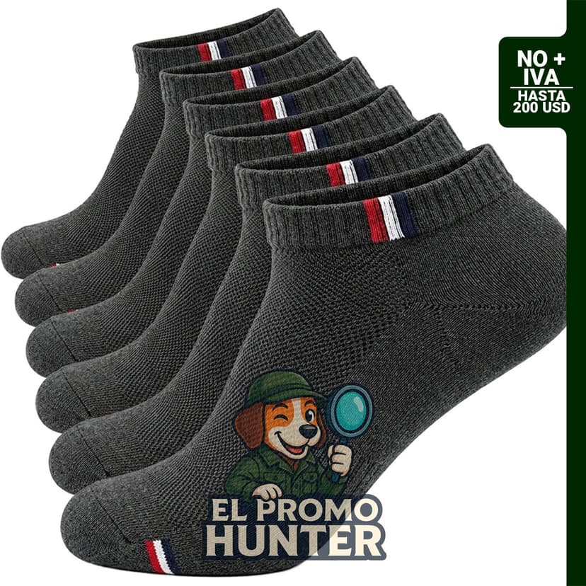 Calcetines tobilleros Mziko para hombre, paquete de 6 unidades, de corte bajo y algodón, transpirable y absorbente.