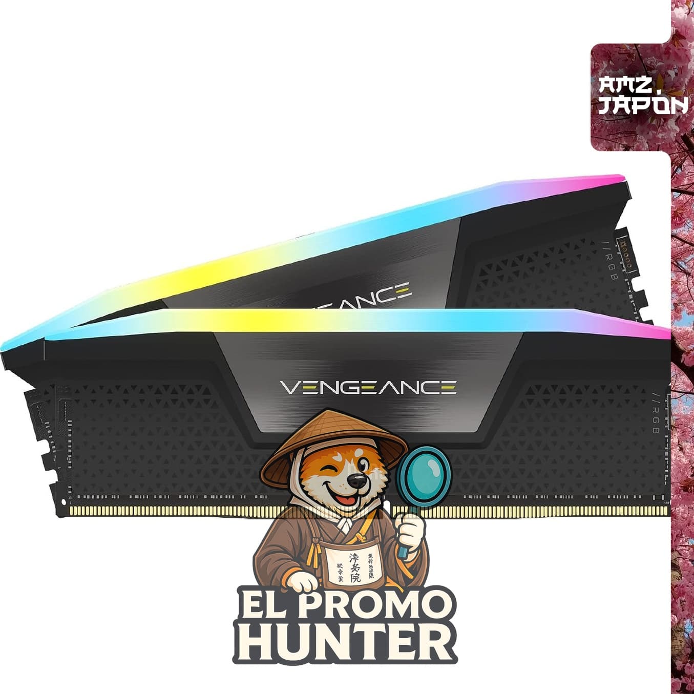 CORSAIR VENGEANCE RGB DDR5 32GB (2x16GB) compatible con Intel, hasta 6000MHz
