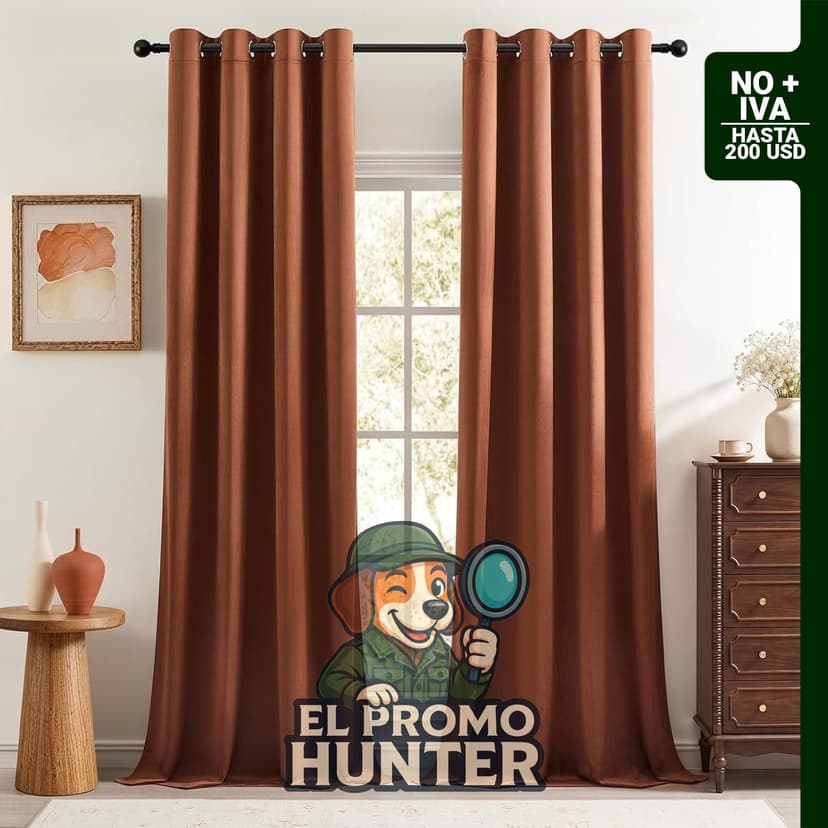 Timeper Cortinas de terciopelo, 2 paneles de 52 x 84 pulgadas, con ojal de metal.