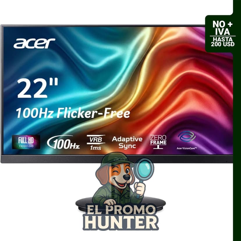 Acer KB220Q H2bi - Monitor de 21.5" (54.6 cm) Full HD (1920 x 1080) sin marco, compatible con FreeSync.