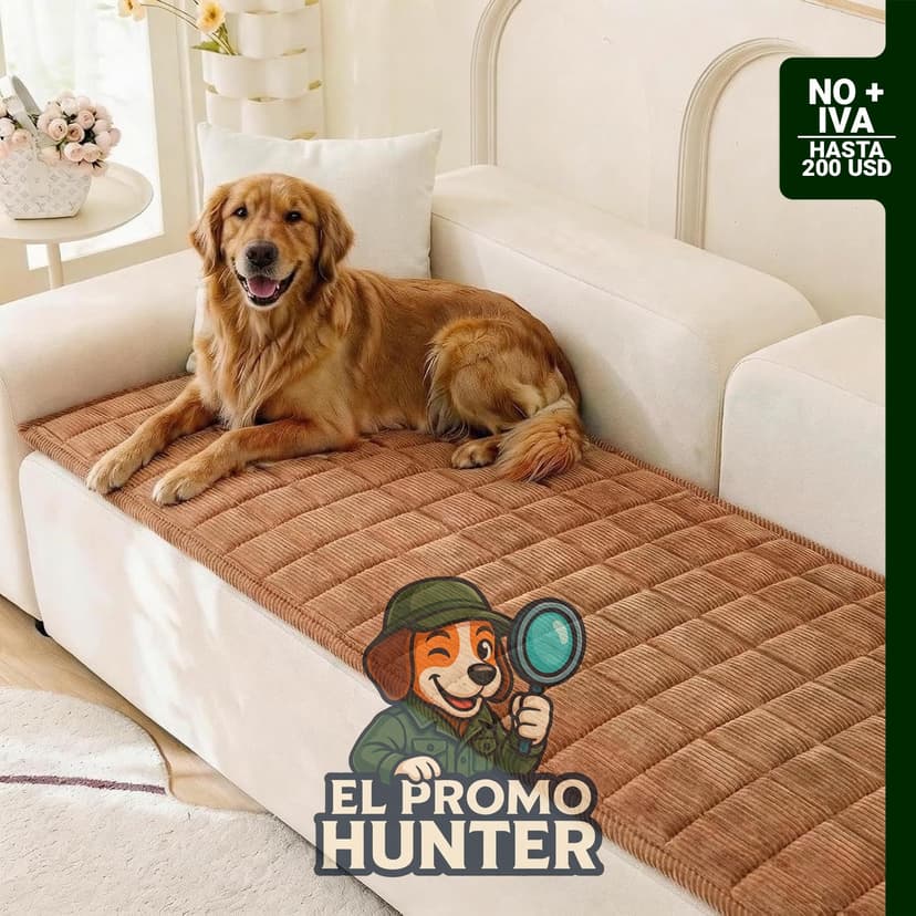 KRFOONN Funda de sofá para perros, lavable, para 3 cojines, antideslizante, con correas elásticas (café, 70 x 150 cm)