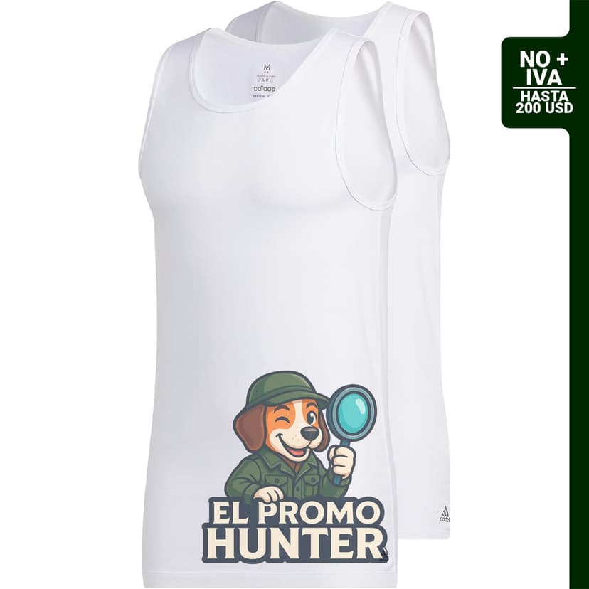 Camisetas sin mangas adidas para hombre, paquete de 2, algodón elástico, capa base ajustable, suave y transpirable.