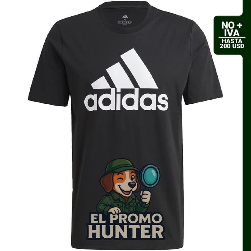 Camiseta adidas de manga corta para hombre con diseño de logotipo grande.