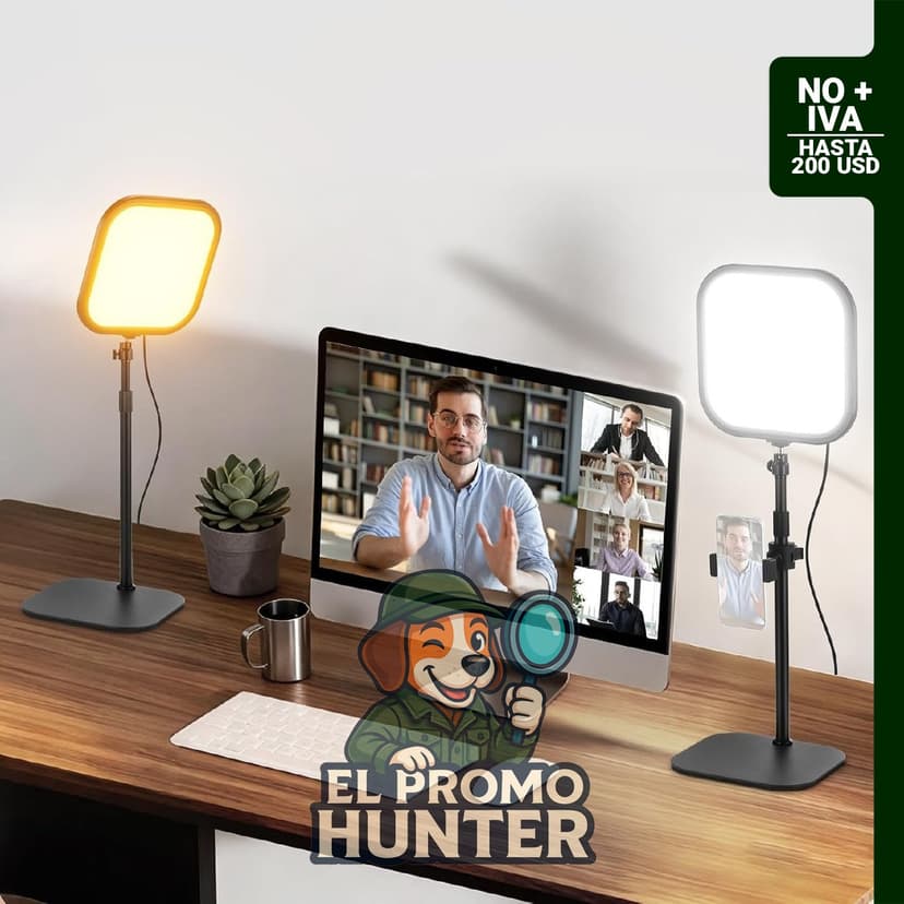 NEEWER Basics 2 Pack 10.8" Iluminación para videoconferencia, luz bi-color de 15W con soporte para teléfono.