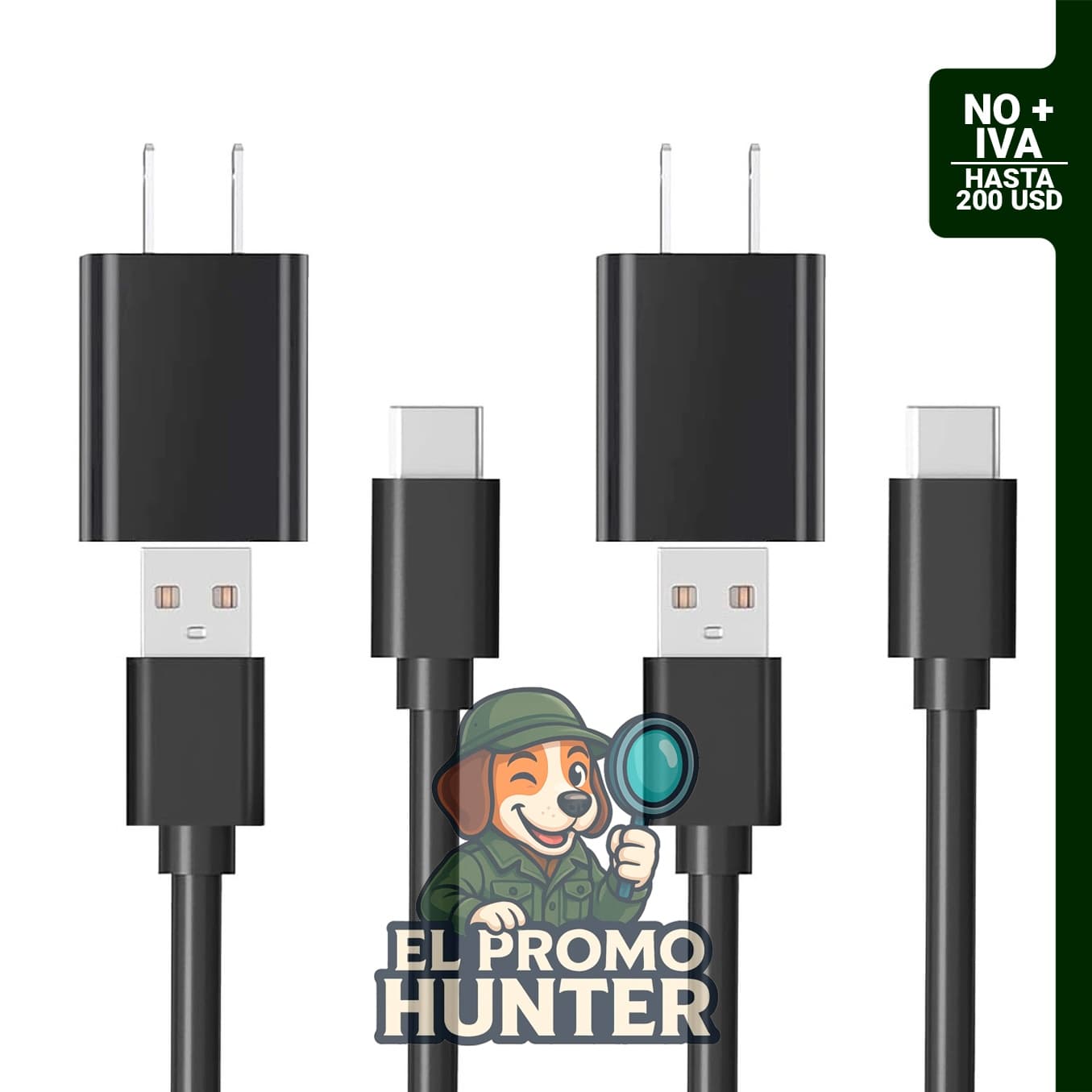 Cargador DIIMO para Samsung Galaxy A16, A15, A14 5G, A13, A54, A03S, A53, A23, A34, A24, A33, incluye 2 unidades y cable tipo C de 10 W.